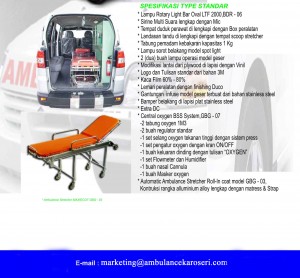 Spesifikasi Ambulance Type Standar